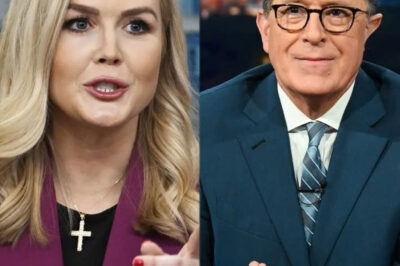SHOCKING TV SHOWDOWN: Karoline Leavitt Stuns Late-Night TV: Chaos Erupts as She Storms Stephen Colbert’s Stage in Fiery On-Air Confrontation—Audience in Shock, Segment Abruptly Pulled, and Social Media Erupts! What Triggered the Unprecedented Live Showdown? Inside the Jaw-Dropping Incident That Forced an Early End to The Late Show and Sparked a Nationwide Frenzy—All the Details on the Unexpected TV Moment Everyone’s Talking About!
