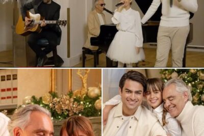 Andrea Bocelli, joined by his beloved children Virginia and Matteo, created an unforgettable moment as they performed a timeless classic together. Virginia’s angelic innocence, Matteo’s rich, velvety tones, and Andrea’s legendary voice intertwined in perfect harmony, weaving a spell of pure enchantment. Every note carried an undeniable warmth, a testament to their deep family bond and shared passion for music. The audience sat mesmerized, caught in the magic of a performance that was more than just a song—it was a heartfelt expression of love and legacy. A night to remember, forever etched in the hearts of those who witnessed it