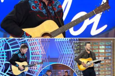 A 17-year-old cowboy, carrying the weight of an old soul and a voice straight out of country’s golden days, stepped onto the American Idol stage. The moment he strummed his guitar and let out the first few notes, time seemed to rewind. The rich, aching twang in his voice sent a jolt through the room, hitting Luke Bryan so hard he couldn’t stay in his seat. “You are ol’ country sound—rarely heard these days!” he shouted, his excitement spilling over. And then, as if caught in the magic of the moment, Luke didn’t just praise him—he joined him. In an instant, the stage transformed into a honky-tonk dream, where a young cowboy and a country legend sang side by side, bringing the soul of classic country roaring back to life.