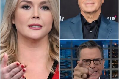 Late-Night TV Shocker: How Karoline Leavitt’s Bold Takedown of Stephen Colbert Stunned the Audience, Stopped the Show, and Exposed Double Standards on Live Air—Insider Reactions and What Really Happened After Producers Pulled the Plug on the Most Explosive Interview of the Year!