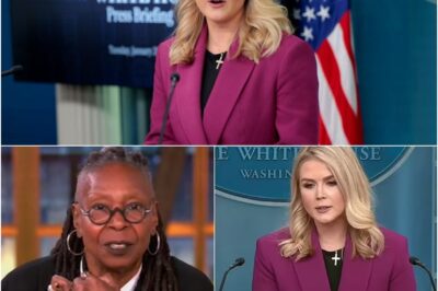 ”The Battle Isn’t Over: Karoline Leavitt Ambushes Whoopi Live on Air – Studio Falls Silent as Whoopi Is Left Fuming and Speechless!”