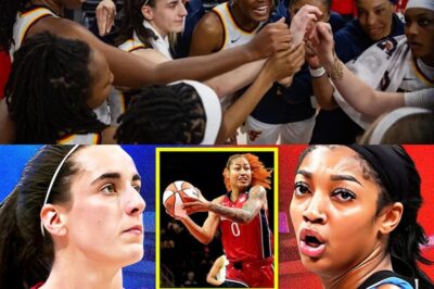 A’ja Wilson delivers a “thunderous” block that sends Caitlin Clark crashing to the floor: A controversial clash ignites heated debate, the WNBA community is in an uproar, and fans are fiercely divided over the line between toughness and dirty play!