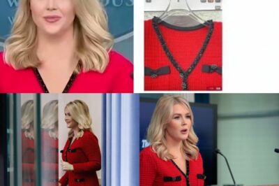 White House rocked: Chinese diplomat accuses spokesperson Karoline Leavitt of wearing a “Made in China” lace dress amid escalating trade war, sparking a fiery online debate over authenticity and counterfeits!