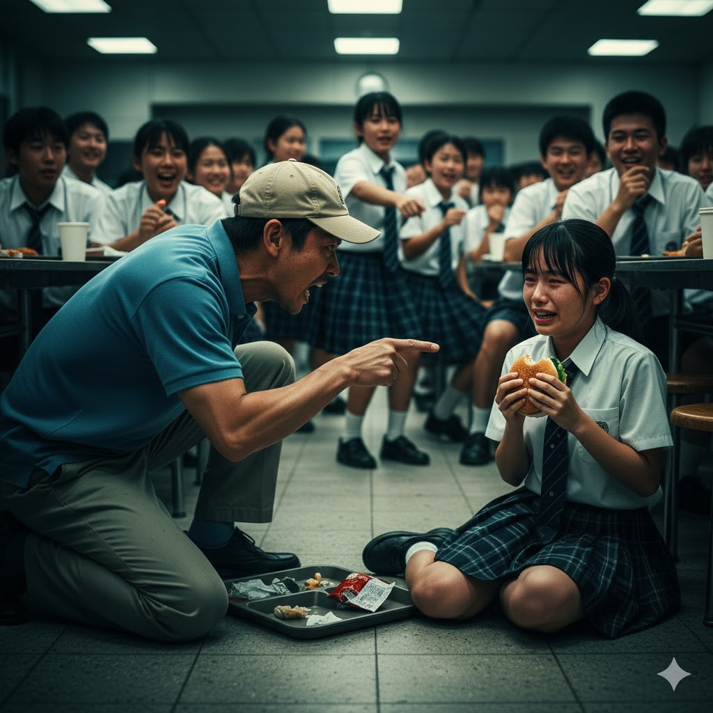 THE BILLIONAIRE FATHER VISITED THE SCHOOL CANTEEN AND SAW HIS DAUGHTER...